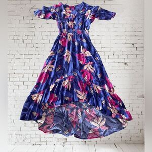 Anthropologie Abel The Label Purple Floral Dress Small